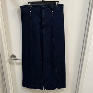 Zara Blue Flare Wide Leg Jeans